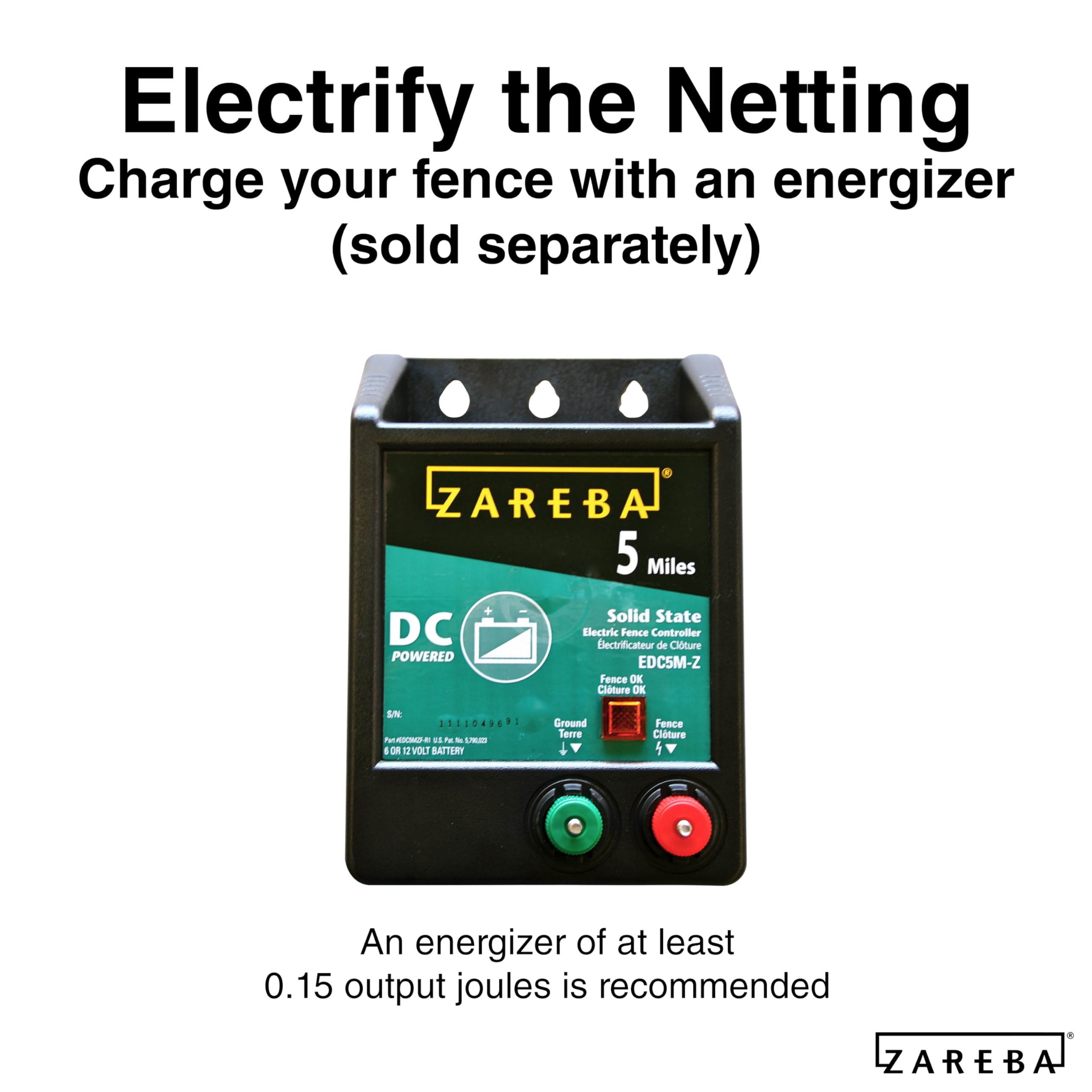 Amazon.com : Zareba KFC4882-Z Electric Poultry Netting - 48 in x